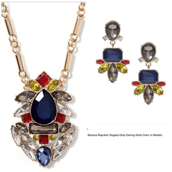 Banana Republic Jewelry - 🍄HP🍄 BANANA REPUBLIC REGALIA NECKLACE & EARRINGS